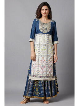 Aurelia - Blue Festive Ethnic Kurta