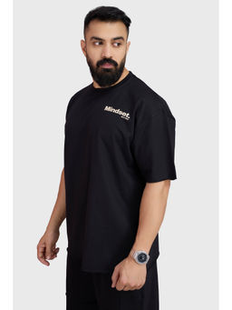 FUAARK - Black Solid Oversized Fit T-Shirt