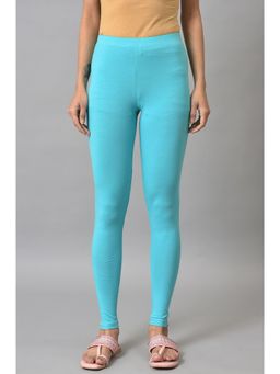Aurelia - Green Cotton Lycra Leggings