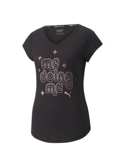 Puma - Performance Curved Hem Rec Women Black T-shirts