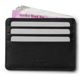 DailyObjects - Black Leather Skinny Fit Card Wallet