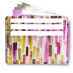 DailyObjects - Colorful Brushstrokes Purple Skinny Fit Card Wallet
