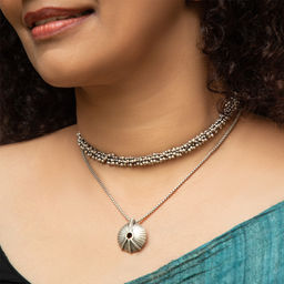 Shaya by CaratLane - Antique Aachis Wedding Season Necklace in 925 Silver