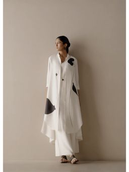 AMPM - Ivory Dilnaaz Jacket with Inner, Palazzo and Belt (Set of 4)