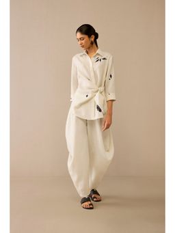 AMPM - Ivory Dilara Shirt with Dhoti (Set of 2)