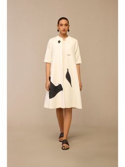 AMPM - Ivory Dilzafer Jacket with Dress (Set of 2)