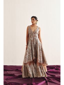 Twenty Nine - Brown Applique Dupatta