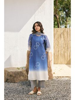 Vaayu - Ocean Blue Kurta with Pant and Dupatta (Set of 3)