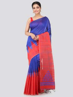 PinkLoom - Women's Matka Saree With Unstitched Blouse Piece