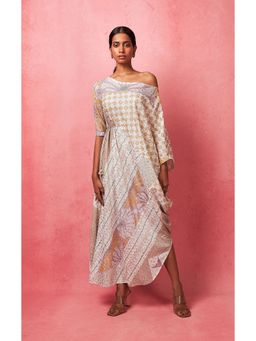 Vedika M - Multi-Color Sequinned Drop Shoulder Maxi Dress (Set of 2)