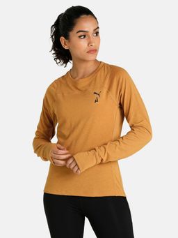 Puma - Seasons Wool Long Sleeve Mens Brown T-Shirts