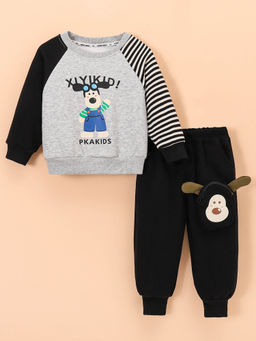 Hopscotch - 2-Pc Colorblock Stripe Jogger Set