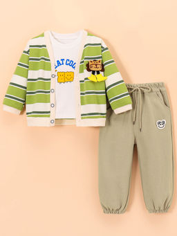 Hopscotch - 3-Pc Striped Layer Jogger Set