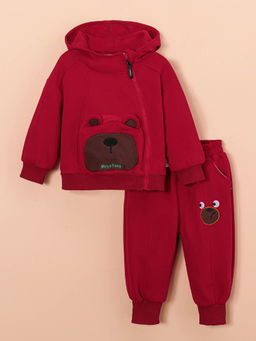 Hopscotch - 2-Pc Teddy Buddy Applique Jogger Set