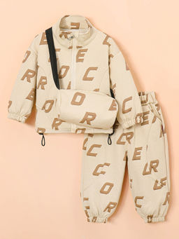 Hopscotch - 3-Pc Typo-Track Sporty Jogger Set