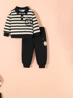 Hopscotch - 2-Pc Panda Embroidered Jogger Set