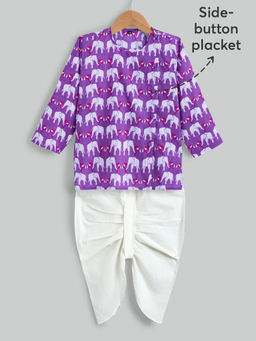 Hopscotch - 2-Pc Cotton Elephant Kurta Set