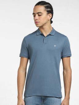 Jack & Jones - Grey Regular Fit Polo T-Shirt