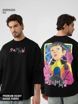 The Souled Store - Squid Game: Players Men Oversized Full Sleeve T-Shirt