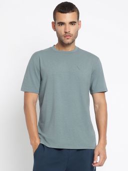 Guess - Blue Hedley Cotton Blend Solid T-Shirt