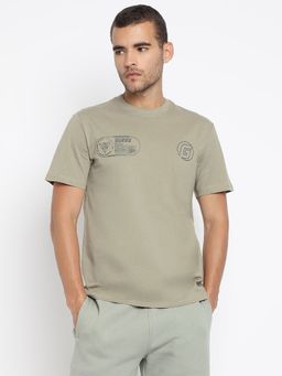 Guess - Green Tyrian Pure Cotton Printed T-Shirt