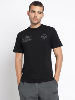 Guess - Black Tyrian Pure Cotton Printed T-Shirt