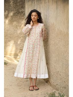 Amoree - Off White Collar Loops Dress