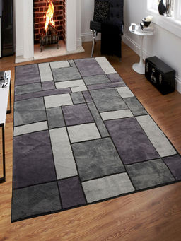 Saral Home - Grey Microfiber Carpet-180x270 cm