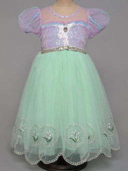 Hopscotch - Girls Multi-Color Embroidered Gown