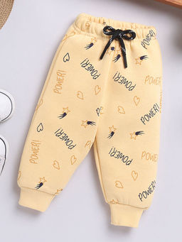Hopscotch - Yellow Text Print Joggers