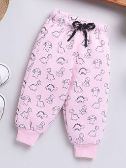 Hopscotch - Pink Dinosaur Print Joggers