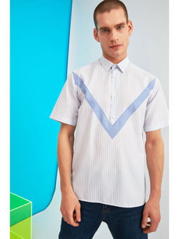 Trendyol - Man White Casual Shirt