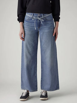 Levi's - Womens Blue Baggy Fit High Rise Cinch Jeans With Belt