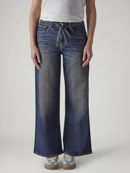 Levi's - Womens Blue Baggy Fit High Rise Cinch Jeans With Belt