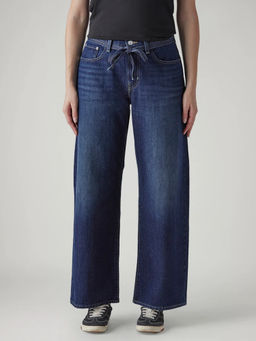 Levi's - Womens Light-Blue Comfortable Fit High Rise Cinch Jeans With Belt
