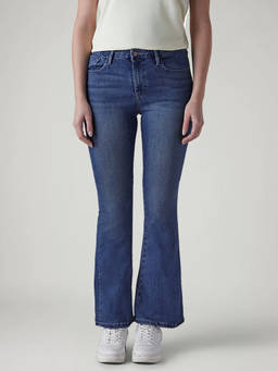 Levi's - Womens 726 Blue Flared Fit High Rise Redloop Jeans