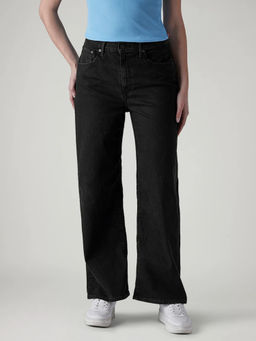 Levi's - Womens Black Wide Leg Fit High Rise Jeans
