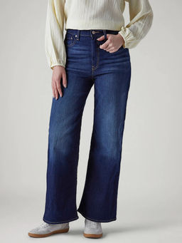 Levi's - Womens Blue Ribcage Wide Leg Fit High Rise Jeans