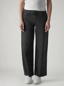 Levi's - Womens Black Wide Leg Fit High Rise Cinch Jeans