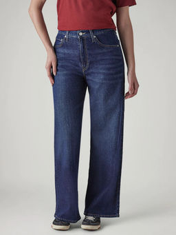 Levi's - Womens Blue Wide Leg Fit High Rise Cinch Jeans
