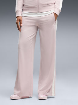 Puma - T7 Essentials Foundation Womens Wide Leg Knitted Pants Pink