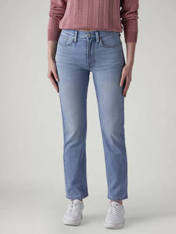 Levi's - Womens Light-Blue Wedgie Regular Fit High Rise Jeans
