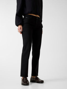 Guess - Regular Fit Button and Zip Denim Jeans Black