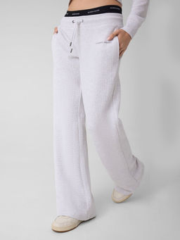 Guess - Cotton Waffle Regular Fit Drawstring Track Pants Grey