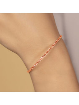 Zavya - Solid Rose Gold Plated 925 Sterling Silver Plain Bangle