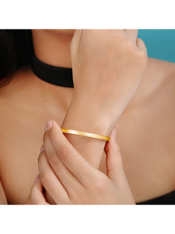 Zavya - Gold Plated 925 Sterling Silver Plain Bangle
