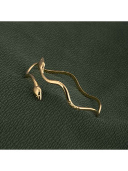 Palmonas - Minimalist Golden Ripple Snake Gold Cuff