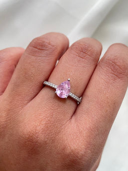 ISHKAARA - Pink Drop Crystal Ring