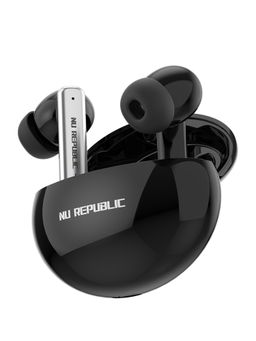 Nu Republic - Epic ANC Black Upto 64 hrs Playtime ANC - ENC Quad Mic True Wireless