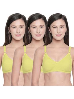 Bodycare - B, C & D Cup Perfect Coverage Bra-Pack Of 3 - Yellow